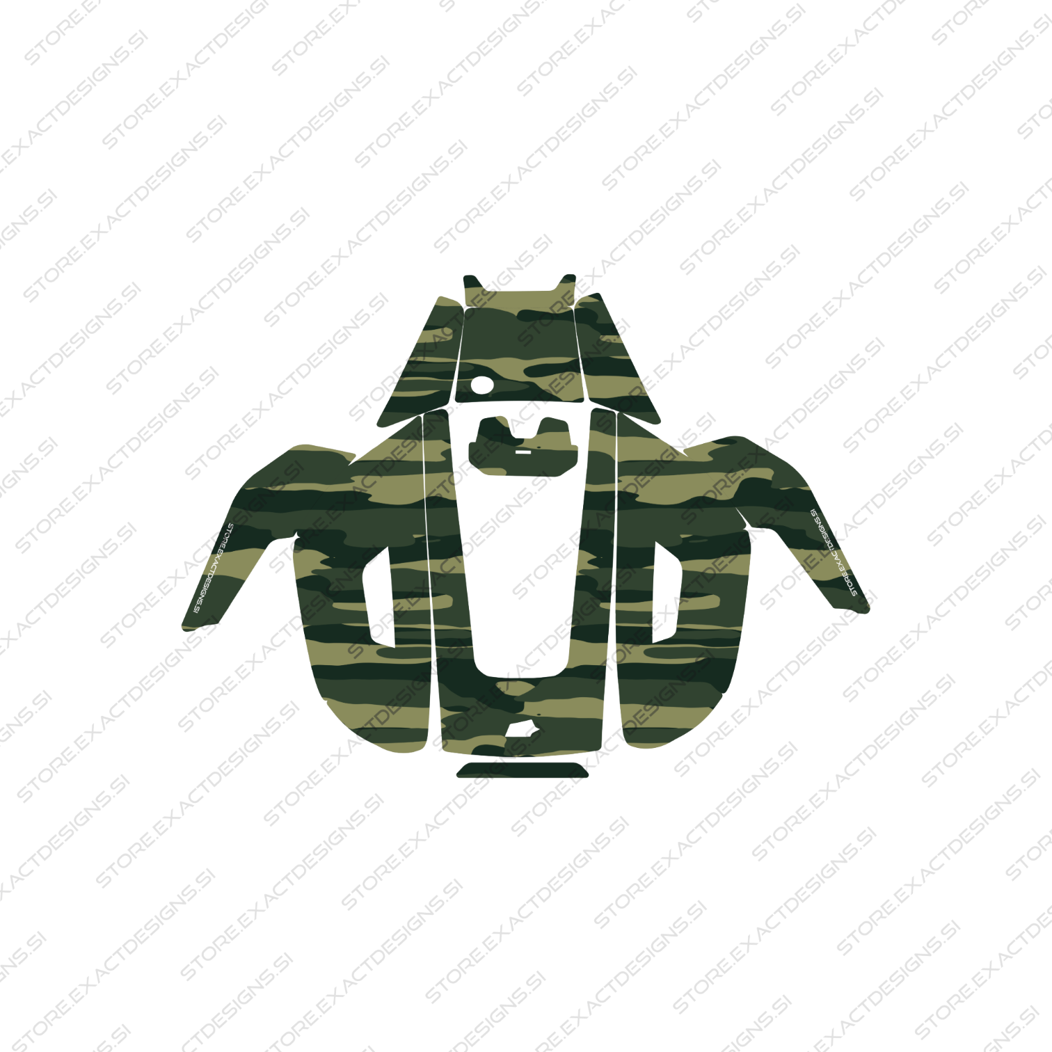 Camouflage Woodland – Sticker for Mammotion Robotic Lawn Mowers Exact Designs