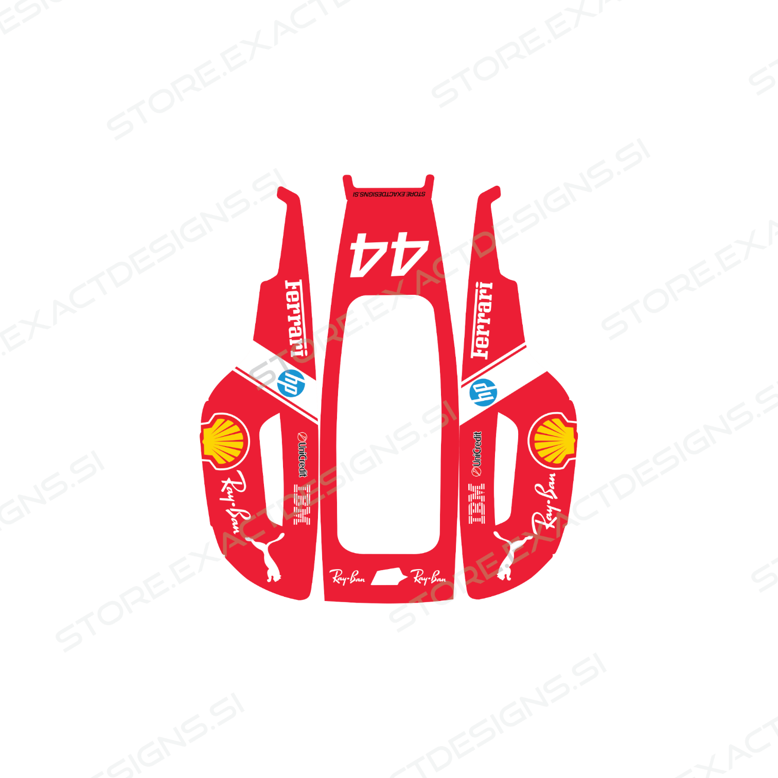 F1 Ferrari – Aufkleber für Mammotion Mähroboter Exact Designs