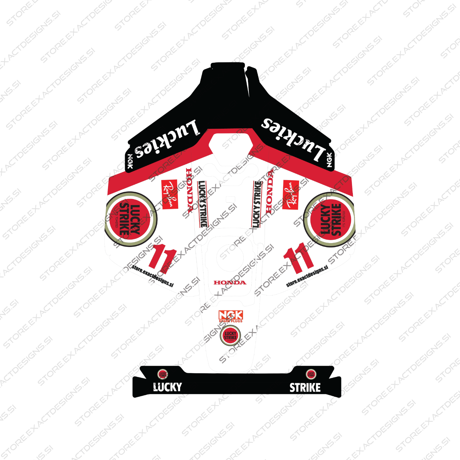 F1 Lucky Strike Honda – Sticker for Mammotion Robotic Lawn Mowers Exact Designs