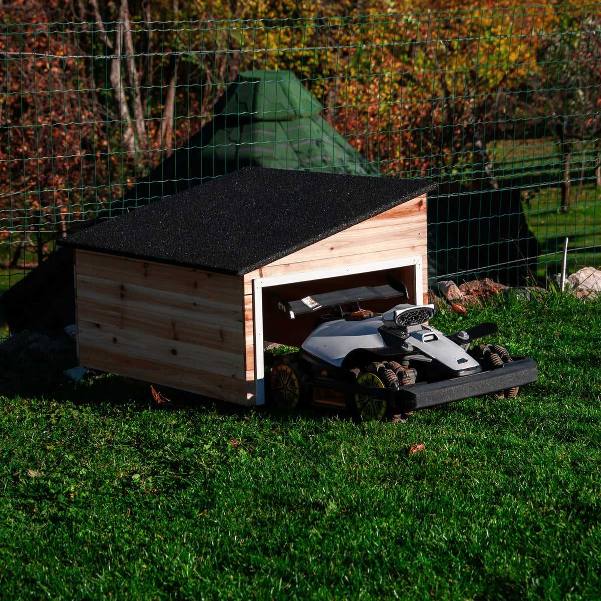 Scandi Robotics Alpine Garage – Nature | Natural Wooden Garage for Robot Mowers ...