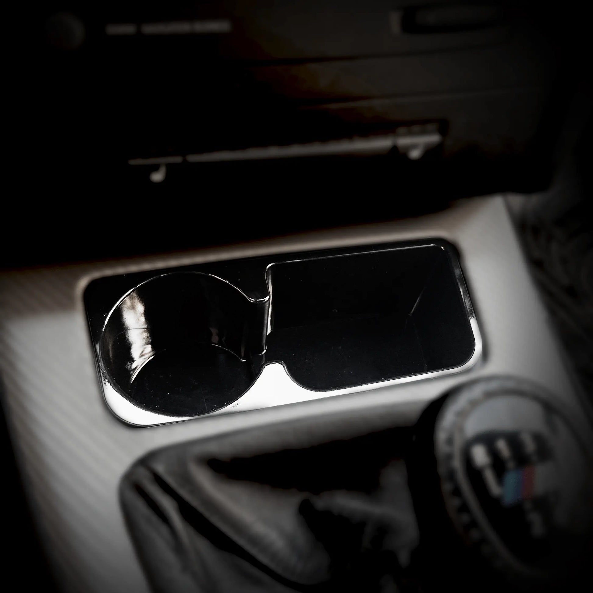 Cup Holder with Integrated Storage Tray for BMW 3 Series (E90–E93) - Exact Designs